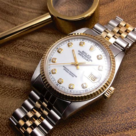 rolex president two tone